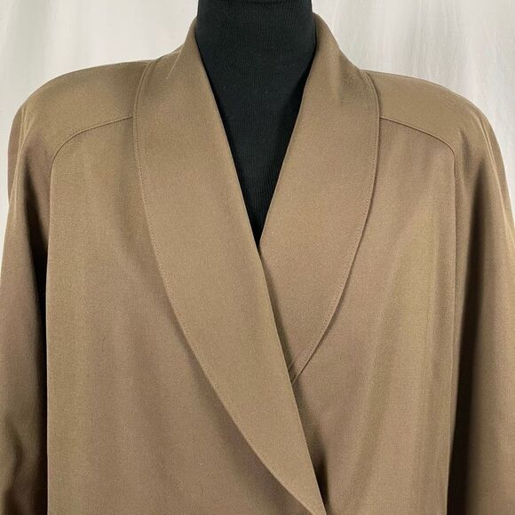 JH Collecttibles Oversized Vintage 100% Merino Wool Trench Coat - Women’s XL - Picture 5 of 7
